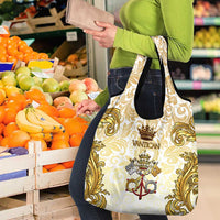 Vatican Gold Baroque Grocery Bag Papal Crown & Keys Vintage Catholic