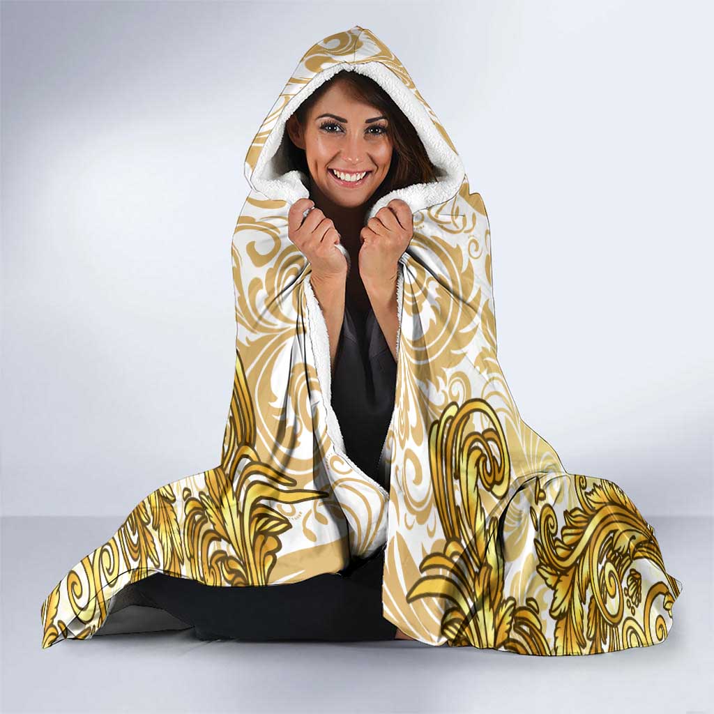 Vatican Gold Baroque Hooded Blanket Papal Crown & Keys Vintage Catholic