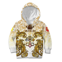 Vatican Gold Baroque Kid Hoodie Papal Crown & Keys Vintage Catholic