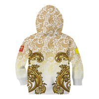 Vatican Gold Baroque Kid Hoodie Papal Crown & Keys Vintage Catholic