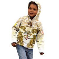 Vatican Gold Baroque Kid Hoodie Papal Crown & Keys Vintage Catholic