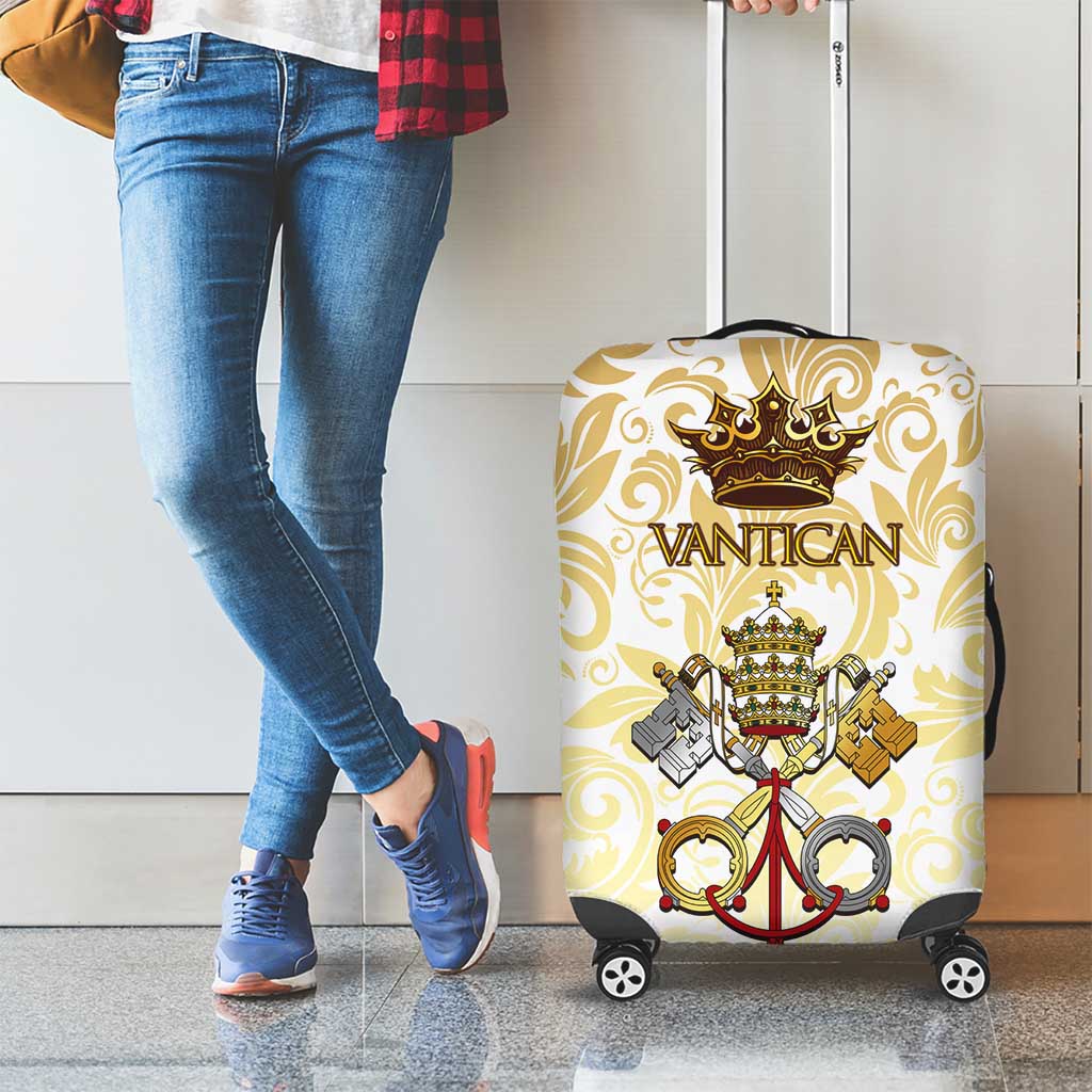 Vatican Gold Baroque Luggage Cover Papal Crown & Keys Vintage Catholic