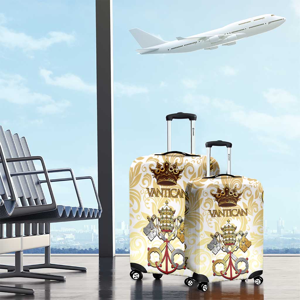 Vatican Gold Baroque Luggage Cover Papal Crown & Keys Vintage Catholic