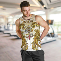 Vatican Gold Baroque Men Tank Top Papal Crown & Keys Vintage Catholic