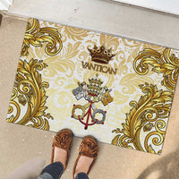 Vatican Gold Baroque Rubber Doormat Papal Crown & Keys Vintage Catholic