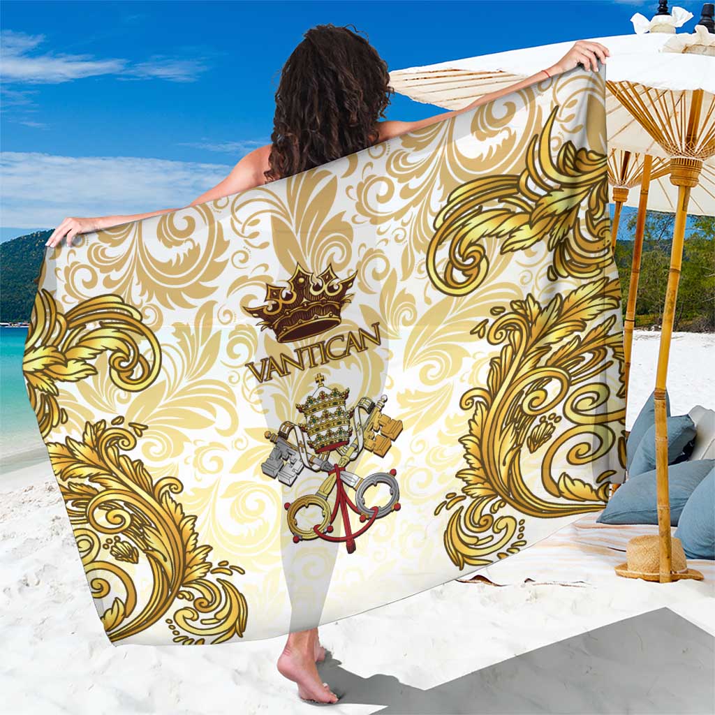 Vatican Gold Baroque Sarong Papal Crown & Keys Vintage Catholic