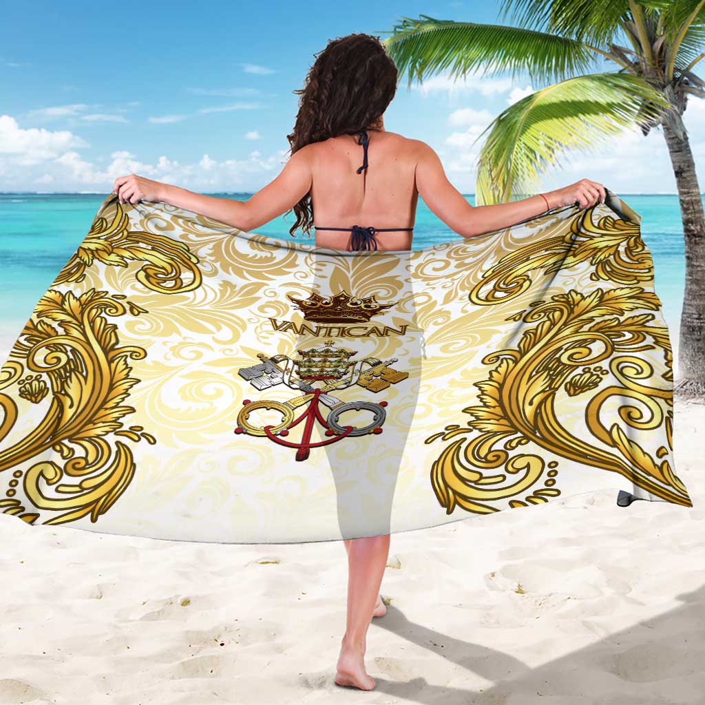 Vatican Gold Baroque Sarong Papal Crown & Keys Vintage Catholic