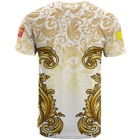Vatican Gold Baroque T Shirt Papal Crown & Keys Vintage Catholic