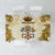 Vatican Gold Baroque Tablecloth Papal Crown & Keys Vintage Catholic