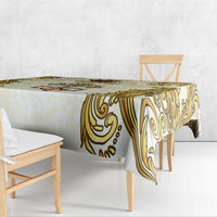Vatican Gold Baroque Tablecloth Papal Crown & Keys Vintage Catholic
