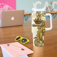 Vatican Gold Baroque Tumbler With Handle Papal Crown & Keys Vintage Catholic