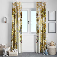 Vatican Gold Baroque Window Curtain Papal Crown & Keys Vintage Catholic