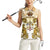 Vatican Gold Baroque Women Sleeveless Polo Shirt Papal Crown & Keys Vintage Catholic
