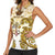 Vatican Gold Baroque Women Sleeveless Polo Shirt Papal Crown & Keys Vintage Catholic