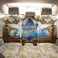 Vatican Baroque Back Car Seat Cover St. Peter’s Basilica & Catholic Flag Gold Ornate