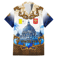 Vatican Baroque Family Matching Mermaid Dress and Hawaiian Shirt St. Peter’s Basilica & Catholic Flag Gold Ornate