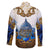 Vatican Baroque Family Matching Off The Shoulder Long Sleeve Dress and Hawaiian Shirt St. Peter’s Basilica & Catholic Flag Gold Ornate