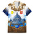 Vatican Baroque Family Matching Summer Maxi Dress and Hawaiian Shirt St. Peter’s Basilica & Catholic Flag Gold Ornate