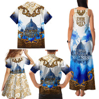 Vatican Baroque Family Matching Tank Maxi Dress and Hawaiian Shirt St. Peter’s Basilica & Catholic Flag Gold Ornate