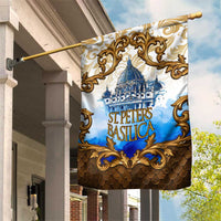 Vatican Baroque Garden Flag St. Peter’s Basilica & Catholic Flag Gold Ornate