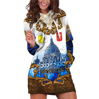 Vatican Baroque Hoodie Dress St. Peter’s Basilica & Catholic Flag Gold Ornate
