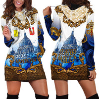 Vatican Baroque Hoodie Dress St. Peter’s Basilica & Catholic Flag Gold Ornate
