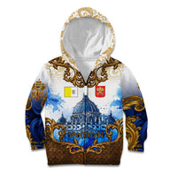 Vatican Baroque Kid Hoodie St. Peter’s Basilica & Catholic Flag Gold Ornate