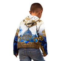 Vatican Baroque Kid Hoodie St. Peter’s Basilica & Catholic Flag Gold Ornate