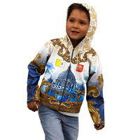 Vatican Baroque Kid Hoodie St. Peter’s Basilica & Catholic Flag Gold Ornate