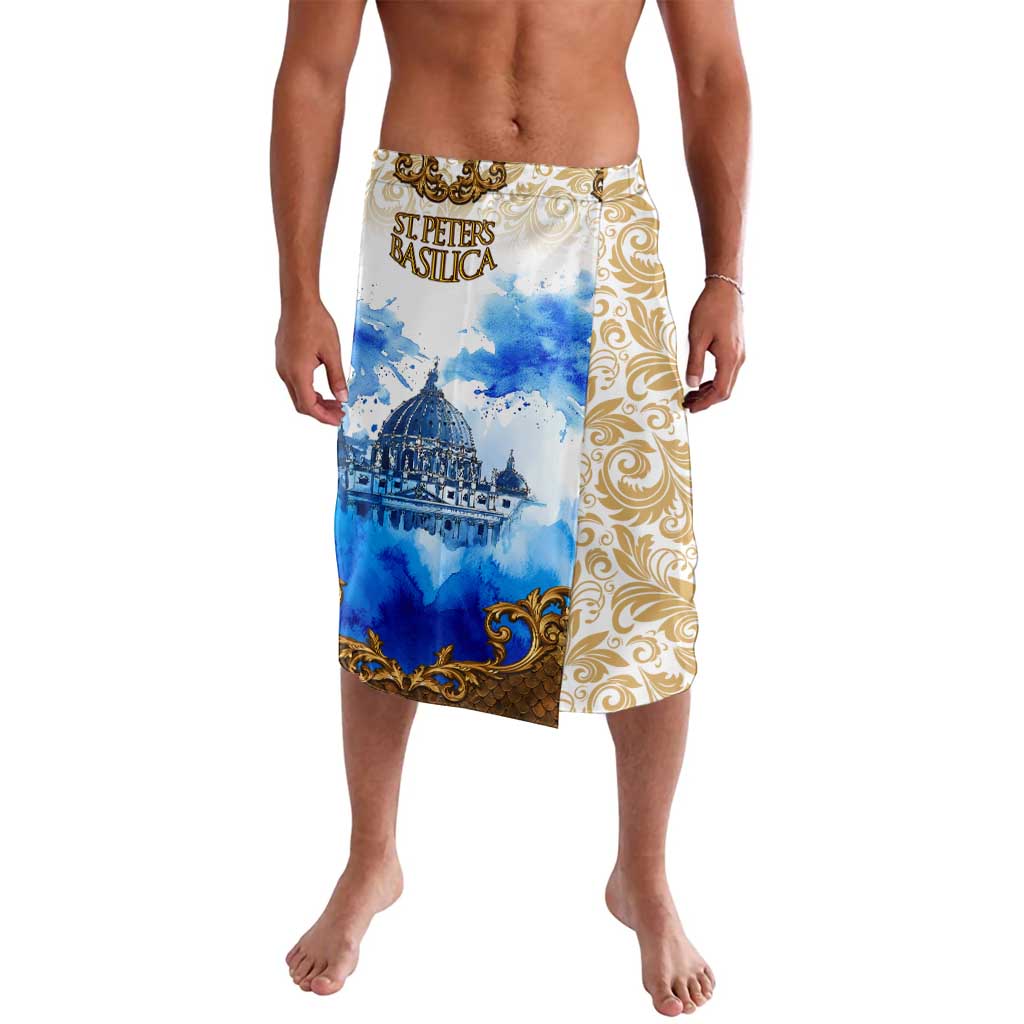 Vatican Baroque Lavalava St. Peter’s Basilica & Catholic Flag Gold Ornate