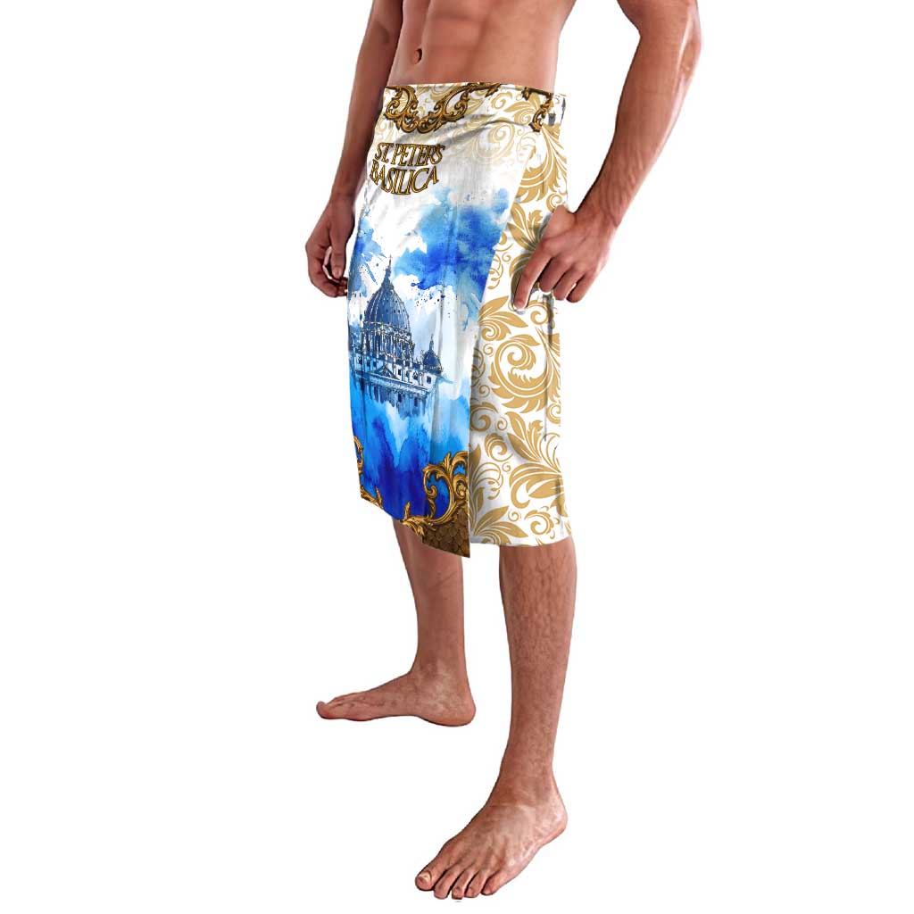 Vatican Baroque Lavalava St. Peter’s Basilica & Catholic Flag Gold Ornate