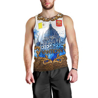 Vatican Baroque Men Tank Top St. Peter’s Basilica & Catholic Flag Gold Ornate