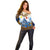 Vatican Baroque Off Shoulder Sweater St. Peter’s Basilica & Catholic Flag Gold Ornate