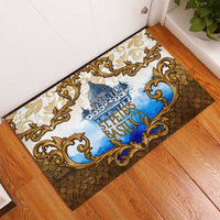 Vatican Baroque Rubber Doormat St. Peter’s Basilica & Catholic Flag Gold Ornate