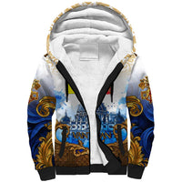 Vatican Baroque Sherpa Hoodie St. Peter’s Basilica & Catholic Flag Gold Ornate
