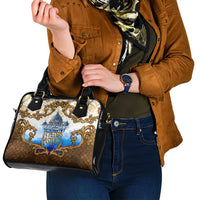 Vatican Baroque Shoulder Handbag St. Peter’s Basilica & Catholic Flag Gold Ornate