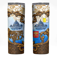 Vatican Baroque Skinny Tumbler St. Peter’s Basilica & Catholic Flag Gold Ornate