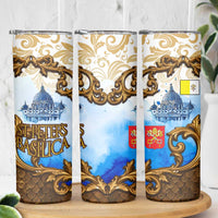 Vatican Baroque Skinny Tumbler St. Peter’s Basilica & Catholic Flag Gold Ornate