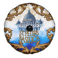 Vatican Baroque Spare Tire Cover St. Peter’s Basilica & Catholic Flag Gold Ornate