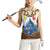 Vatican Baroque Women Sleeveless Polo Shirt St. Peter’s Basilica & Catholic Flag Gold Ornate