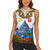 Vatican Baroque Women Sleeveless Polo Shirt St. Peter’s Basilica & Catholic Flag Gold Ornate
