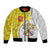 Vatican City Bomber Jacket Papal Keys & Tiara Emblem with Gold Baroque Pattern