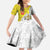 Vatican City Family Matching Long Sleeve Bodycon Dress and Hawaiian Shirt Papal Keys & Tiara Emblem with Gold Baroque Pattern