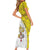 Vatican City Family Matching Short Sleeve Bodycon Dress and Hawaiian Shirt Papal Keys & Tiara Emblem with Gold Baroque Pattern