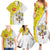 Vatican City Family Matching Summer Maxi Dress and Hawaiian Shirt Papal Keys & Tiara Emblem with Gold Baroque Pattern