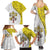 Vatican City Family Matching Summer Maxi Dress and Hawaiian Shirt Papal Keys & Tiara Emblem with Gold Baroque Pattern