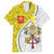 Vatican City Family Matching Summer Maxi Dress and Hawaiian Shirt Papal Keys & Tiara Emblem with Gold Baroque Pattern