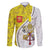 Vatican City Family Matching Summer Maxi Dress and Hawaiian Shirt Papal Keys & Tiara Emblem with Gold Baroque Pattern