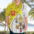 Vatican City Hawaiian Shirt Papal Keys & Tiara Emblem with Gold Baroque Pattern