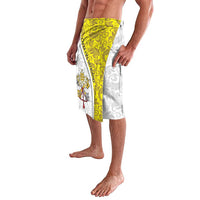 Vatican City Lavalava Papal Keys & Tiara Emblem with Gold Baroque Pattern